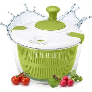Salad Spinner-Lettuce Spinner | Best Fruit Washer with Spinner Bowl, Easy-Spin Handle, 5QT