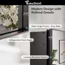 TokeShimi 14 x 18 in Black Medicine Cabinet Mirror, Adjustable Shelves