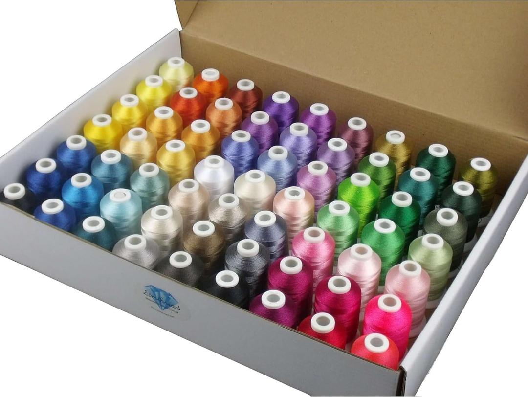 Simthread Embroidery Thread Set 63 Colours 40WT Polyester 63 × 500 m