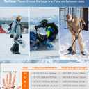 2 x RIGWARL Winter Gloves Waterproof for Cold Weather, Warm Snow Gloves Men Women, Skiing Glove with Touchscreen Fingers for Hiking Running (Medium, 123 Colder-(80% Warm)-black)