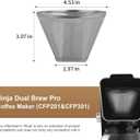 Coffee Filter for Ninja Dual Brew Coffee Maker, 2 Pack K Cup Reusable Coffee Pods and 2 Pack Coffee Maker Filter