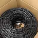 Rapink Cat6 Ethernet Cable 1000ft, Cat6 ethernet Cable 23AWG Solid Bare Copper 10G Support, UTP cat6 Cable 550MHZ, cat 6 Cable 1000ft POE Support Black