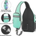 WATERFLY Crossbody Sling Backpack Sling Bag Travel Hiking Chest Bag Daypack, Small