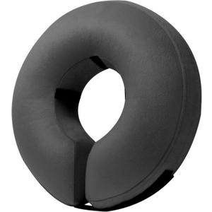 BENCMATE Protective Inflatable Collar for Dogs and Cats - Soft Pet Recovery Collar Does Not Block Vision (M, Dark Grey) 