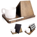 Small Book Shelf - Triangle Book Holder, Wood Mini Bookshelf for Reading Nook, Perfect Desk Decor & Gifts for Book Lovers, Ideal for Bedroom Nightstand, Office Desk, Library Table