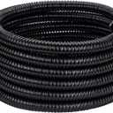 Pond Tubing ID 2  10ft Black Corrugated Flexible Reinforced Waterfall Pond Tube Sump Pump Hose, Non-toxic & Kinkproof (10 ft, 2" ID)