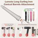 Long Curling Iron Conical Barrels Attachment for Shark FlexStyle Accessories, 0.78-1.4Inch Auto-Wrap Curlers for Thin Lighter Hair to Defined Curls or Voluminous Bouncy Waves
