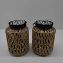 Rattan Plug in Wall Sconce Bedroom Sconces Set of 2 Boho Dimmable Wall Lamp with Plug in Cord Hanging Wall Lights for Living Room