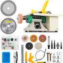 Jewelry Rock Saw for Cutting Rocks, 110V 750W Lapidary Saw Rock Cutter Mini Table Saw for Crafts Lapidary Equipment for DIY Gem Stone Rock Grinding Woodworking Carving