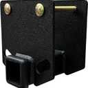RV Bumper Hitch Receiver 2 inch Adapter Receiver Openning 3500 LBS Capacity Texture Black Compatible with 4 inch X 4 inch Square RV Rear Bumpers