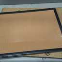 U Brands Cork Bulletin Board, 17" x 23", Black Wood Frame
