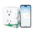 Winees Matter Smart Plug 2 Pack, Smart Outlet Work with Alexa, Apple Home, Google Home, SmartThings, 15A/1800W Max for Home Automation, APP Remote Control,Timer&Schedule, 2.4G Wi-Fi Only