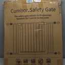 Cumbor 29.7-40.6" Baby Gate for Stairs, Baby Essential Safety Gate, Mom's Choice Awards Winner-Dog Gate for Doorways, Pressure Mounted Auto-Close Pet Gates for Dogs Indoor, Durable Child Gate, Black