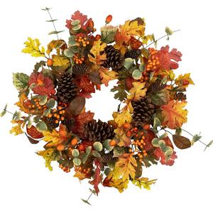 Berries and Pinecones Artificial Fall Harvest Wreath - 26" - Unlit Berries and Pinecones Artificial Fall Harvest Wreath - 26" - Unlit
