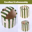 Coffee Mug Espresso Cup 10oz Ceramic Coffee Mugs Porcelain Coffee Cup Hand-Painted Striped Art Multiple Use for Kitchen, Dining-Green