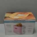 Nostalgia Retro Wide 2-Slice Toaster, Vintage Design With Crumb Tray, Cord Storage & 5 Toasting Levels, Pink