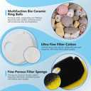 AQQA 475GPH Canister Filter, Ultra-Quiet 3-Stage Filtration Aquarium Filter