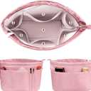 Vercord Purse Insert Organizers for Tote Handbag Bag in Bag with Zipper Liner Bag Organizer for Women 14 pockets