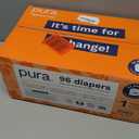 Pura Hypoallergenic Diapers, Size 1 (4-11lbs), Newborn, Totally Chlorine Free, Wetness Indicator, Suitable for Sensitive Skin, Soft Organic Cotton Comfort, Overnight, 3 Packs of 32 (96 Baby Diapers)