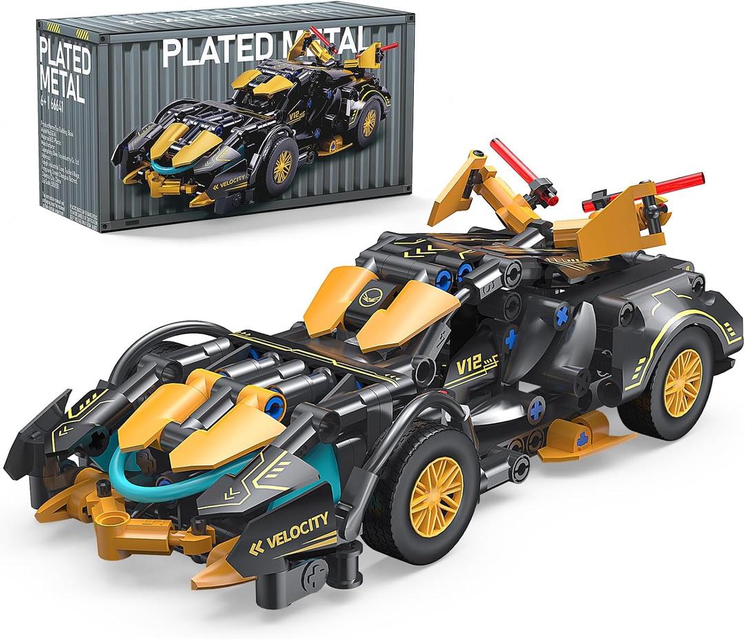 Racing Car Building Set, 1:18 MOC Building Car Toy Car Building Kit for Boys' Birthday Gift Car Model, Sports Car Construction Kit for Ages 6+