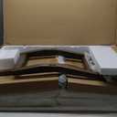 Nathan James Gracie Scandinavian Dining Chair with Cushion, Boucle Dining Chair with Solid Wood Frame, Cream Boucle/Dark Brown, Set of 2