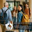 Toprank Leather Genuine Luggage Tags  Durable Leather Bag Tags for Travel, Baggage & Accessories (Black)