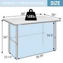 Hally Open Base Stainless Steel Table 30 x 48 Inches, NSF Commercial Heavy Duty Prep & Work Table with Galvanized Legs for Restaurant, Home and Hotel