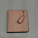 Toughergun Wallet Women Rfid Blocking Small Compact Bifold Luxury Leather Pocket Wallet Ladies Mini Purse with ID Window (08 ReNapa Pink Champagne)