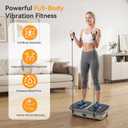NEWBULIG Vibration Plate, Whole Body Workout, Vibrating Platform with LED Touch Screen & Pull Ropes for Weight Loss & Muscle Toning, Home Gym Fitness Equipment with Remote Control for Women Men