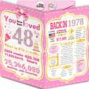 Happy 48th Birthday Card Gift Decorations Gift for Women Her, 10.6 x 7.9 inches