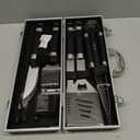 Kaluns Grilling Accessories, Dad Gifts for Christams Grilling Gifts, Heavy Duty Stainless Steel BBQ Grill Tools Set for Outdoor Grill with Aluminum Case and Apron, Dad Birthday Gifts for Men Husband