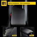 AOMSAZTO Console Covers for 2013-2017 Honda Accord Armrest Cover for Honda Accord Black with Black Stiches