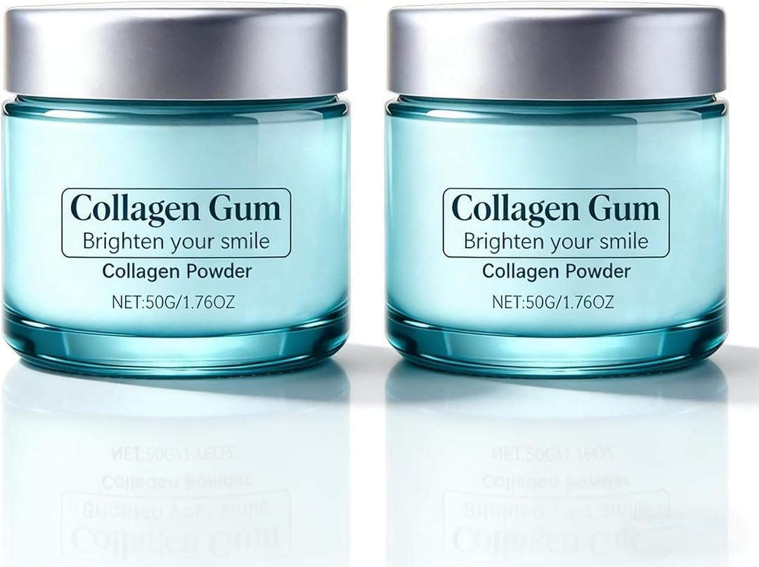 Collagen Tooth Powder for Gums - Hydroxyapatite Toothpaste Powder, Gum Health & Repair Formula, Strengthens Gums & Supports Teeth, Natural Oral Care Powder for Daily Use & Sensitive Mouths (2)