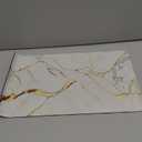 MCALK Marble White Dish Drying Mat for Kitchen Counter, Gold Dish Drying Pad with Anti-Slip Rubber Base, Absorbent Kitchen Sink Mat with Modern Art Decor (1 pc 18" x 16")