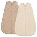 Fleece Baby Sleep Sack 6-12 Months with Plush Dots 1.5 Tog Baby Wearable Blanket with 2-Way Zipper Warm Sleeping Sack for Toddler Infant Newborn - Medium, Coffee