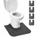 Toilet Rugs U Shaped Washable,Toilet Mat U Shape for Bathroom, 4 Pack, Dark Gray|Adjustable Inner Ring for Custom Fit and Prevents Shifting,Crease-Free Package,Non Slip Washable