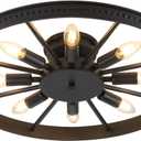 Ceiling Light Fixture Flush Mount Ceiling Lamp Black Farmhouse Chandelier Industrial Rustic Light fixtures Pendant Lighting 8-Light E12 Kitchen Lighting