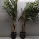 Artificial Palm Plant 3FT Fake Palm Tree with 9 Trunks Perfect 36inch Faux Tropical Palm Plants in Pot for Indoor Outdoor House Home Office Garden Modern Decor Housewarming Gift (2 Pack)