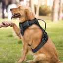 Emperor Pets Black Reflective Dog Harness for Large Dogs - No Pull Dog Harness with 2 Leash Clips, Premium Oxford Soft Padded Large Dog Harness, No Choke Design, Dog Harness for Large Dogs (L, Black)