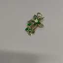 LALAFINA Vintage Flower Rhinestone Crystal Barrettes Retro Hairpins Hair Accessories for Women, Green
