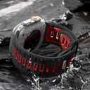 Odbeai Sport Band Compatible with Apple Watch Ultra 2 3/Ultra Band,Compatible with Apple Watch Bands for Men 49mm 46mm 45mm 44mm 42mm,Waterproof Silicone Strap for iWatch Bands All Series SE 11 10 9-1 (Black/Red)