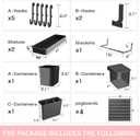 Pegboard Combination Kit and 13 Accessories(Shelf Hook Brackets Container) No Punching for Garage Kitchen Living Room Bathroom Office 22"x22",Pegboard Wall Organizer (Upgraded)