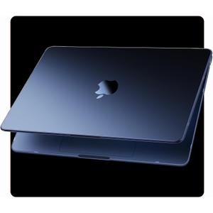 Compatible for MacBook Air 15 inch Case M4 M3 M2 2025 2024 2023 [100% Match Official Color] [Ultra Thin Armor] Protective Hard Shell Matte Cover for Laptop A3241 A3114 A2941 - Midnight Clear