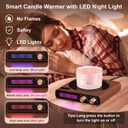 Mug Warmer, CEROBEAR 50W Coffee Cup Warmer for Desk with 9 Tempreture Settings, 1-9Hrs Auto Shut Off Smart Candle Warmer with LED Lights, Electric Beverage Warmer Plate for Coffee, Tea, Water, Milk