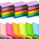 (54 Pads) Mini Sticky Notes 1.5x2 in, 9 Colors Bright Strong Adhesive Post, Suitable for School, Home, Office, Clean Removal