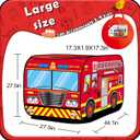 Pop Up Play Tent for Kids Aged 3-5 Years Old Boys and Girls : Fire Truck Tent Playhouse Toy Play Tents for Toddlers 3-5 Kids Tent Indoor Outdoor Playhouse Toys for 3 + Year Old, Fire Truck, Large