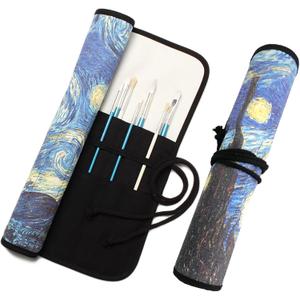 Funny live Paint Brush Holder Art Supplies, Artist Brush Holder & Storage Organizer Roll-Up Case Bag, Protect Acrylic Oil Watercolor Paintbrushes (Starry Night 20 Slot Pockets) Funny live Paint Brush Holder Art Supplies, Artist Brush Holder & Storage Organizer Roll-Up Case Bag, Protect Acrylic Oil Watercolor Paintbrushes (Starry Night 20 Slot Pockets)