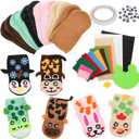 2 x Jucoan 12 Pack Hand Puppet Making Kit for Kids, DIY Animal Puppet Art Craft Set for Storytelling, Role Play, Classroom & Party, Thanksgiving Christmas Birthday Gift for Girls Boys