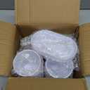 Plastic Bathroom Accessories Set 4Pcs, White Bathroom Accessory Set Includes Liquid Soap Dispenser with Rust-Proof Plastic Pump, 2Pcs Bathroom Cup, Soap Dish for Modern Home Apartment