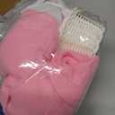 FuWeave Easter Bunny Goose Outfit Easter Egg Porch Goose Costume for Cement Plastic Geese Statue Spring Outdoor Garden Yard Patio Decoration(Light Pink,23 Inches,Cute Bunny)